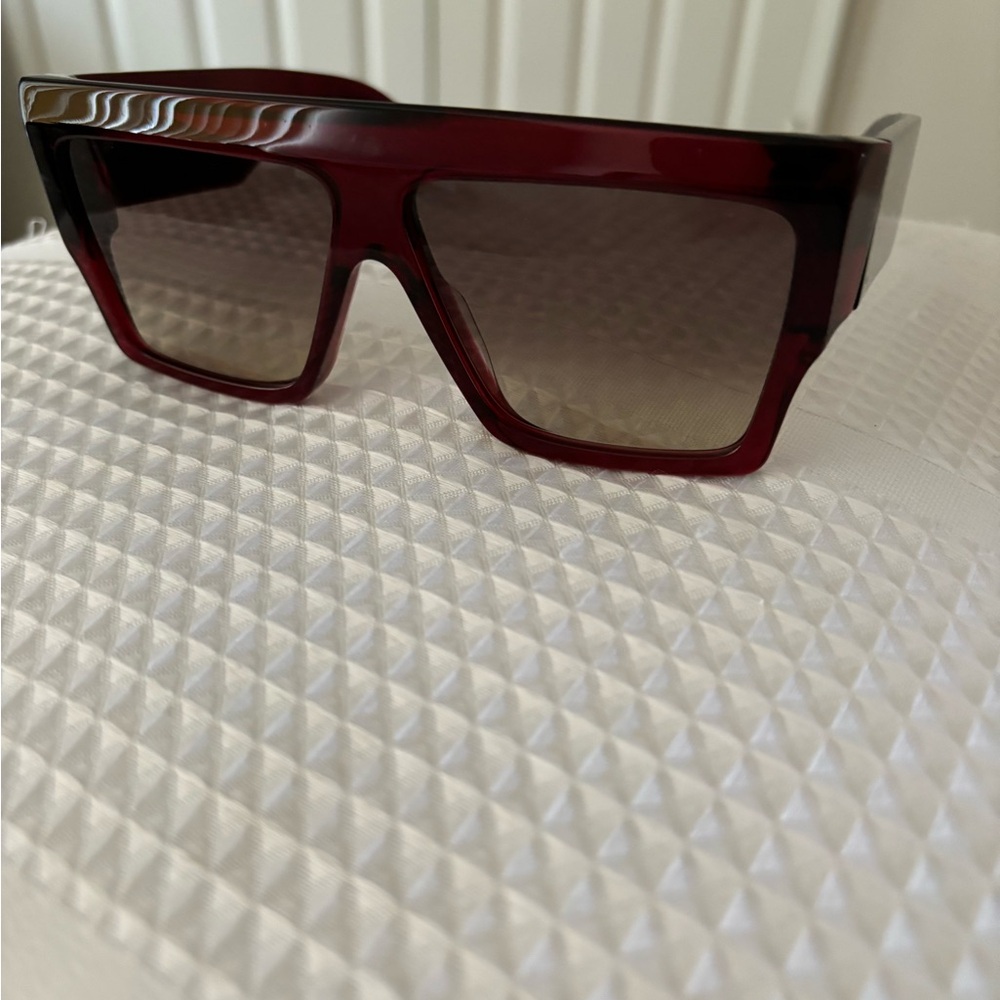 Cline 61mm Exaggerated Rectangular Sunglasses - image 3